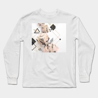 Futuristic geo marble II Long Sleeve T-Shirt